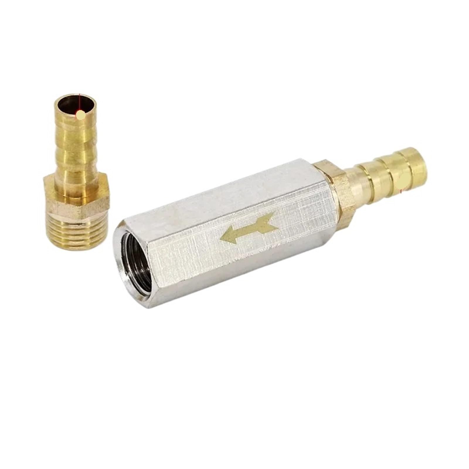 5pcs Brass Pneumatic Check Valve 6mm 8mm 10mm 12mm 1/4 OD Hose Full Port(CV-02 w BT8-02,5 Pcs)