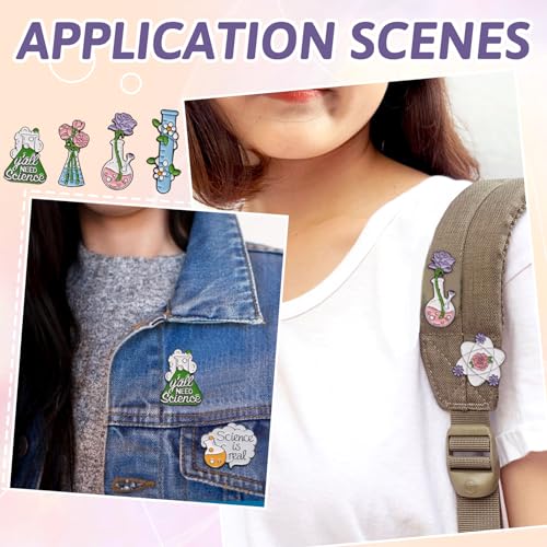 Image of Cheriswelry 7pcs Creative Enamel Pins Chemical Theme Alloy Brooches for Backpack Clothes Backpack Pins Enamel Lapel Pins 20.5~30.5mm for Men Women DIY Jackets Bag Hat Badge Artist