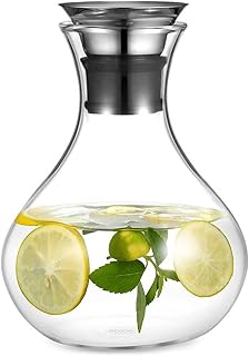 JoFXDQDML Przezroczysta, odporna na wybuch, butelka na zimną i zimną wodę, wysokie, odporne na wysokie temperatury szkło borokrzemowe, napoje o dużej pojemności, przybory, dzbanki do herbaty