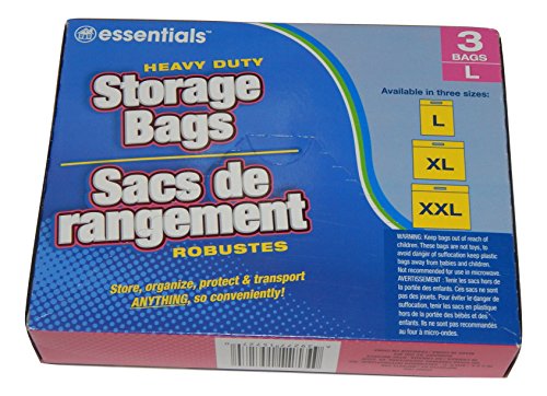 image for Keyron essentials(TM) Heavy Duty Clear Plastic Storage Bags w/Zip-Lock