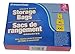 essentials(TM) Heavy Duty Clear Plastic Storage Bags w/Zip-Lock & Carry Handle, 3-Count Large (Pack of 4)