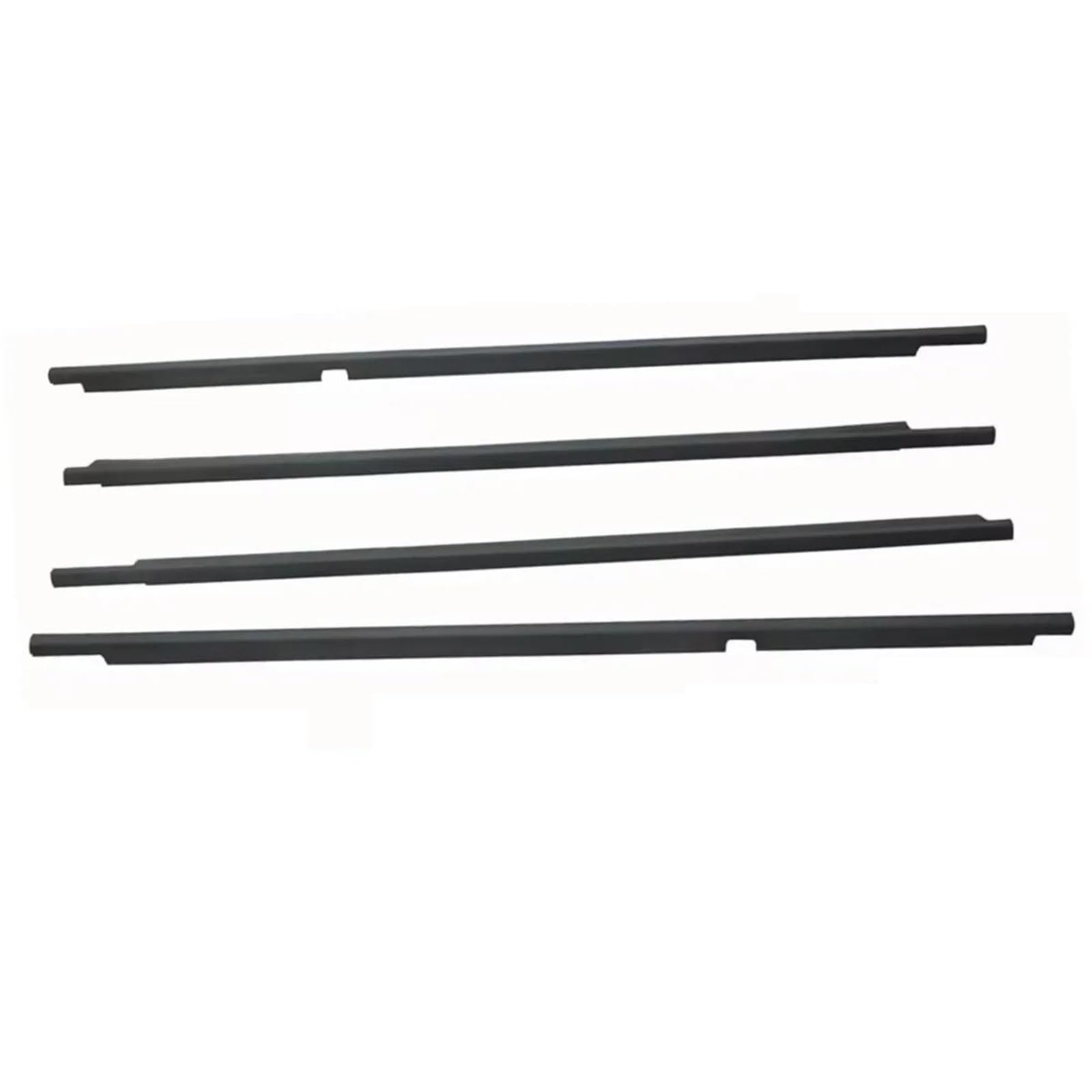 Trfbd Black 4Pcs Outside Windows Weatherstrip Door Seal Belt Moulding Trim For Toyota For Land Cruiser Lc100 Lx450 98-07 Rubber(Black)