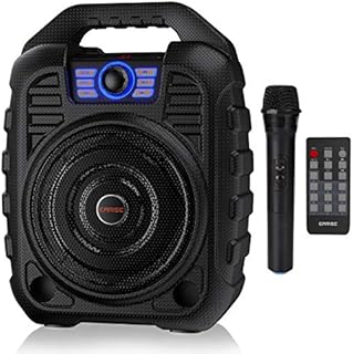 EARISE T26 Portable Bluetooth PA Speaker System with Wireless Microphone, Karaoke Machine for Party / Outdoors, FM Radio, Audio Recording, Remote Control, Supports TF Card / USB / AUX
