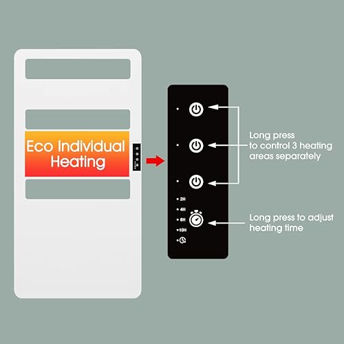 Miniatura 13 de Calentadores de toallas para baño, calentador de toallas con temporizador, toallero térmico montado en la pared, calentador de toallas eléctrico