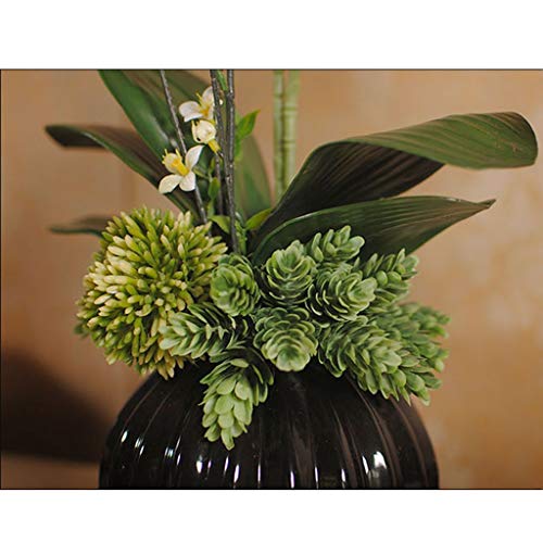 Orquídeas artificiales decorativas con jarrón para centros de mesa y salones luminosos 4