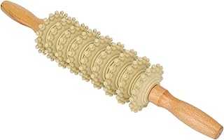 Wooden Massager Handheld Roller Stick,Trigger Point Manual Massager for Fascia,Cellulite, Muscle Abdomen,Body Massager, Muscle Belly Relief Tool,Wood