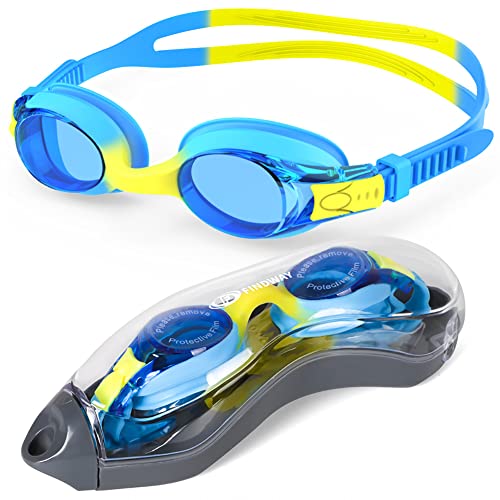 Findway Schwimmbrille Kinder, Kinder Schwimmbrille für Jungen Mädchen Jugendliche,Antibeschlag UV Schutz HD Kein Auslaufen Breite Sicht für Alter 3 4 5 6 7 8 9 10 11 12 Jahre Kinder