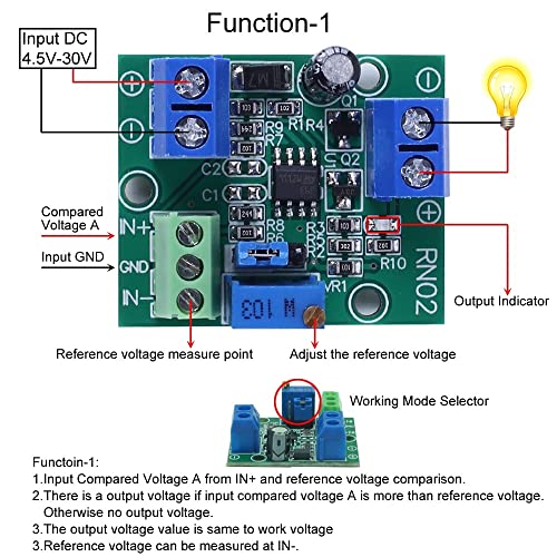 Módulo comparador de voltaje DONGKER lm393 RN02 de CC 4,5 V-30 V 3
