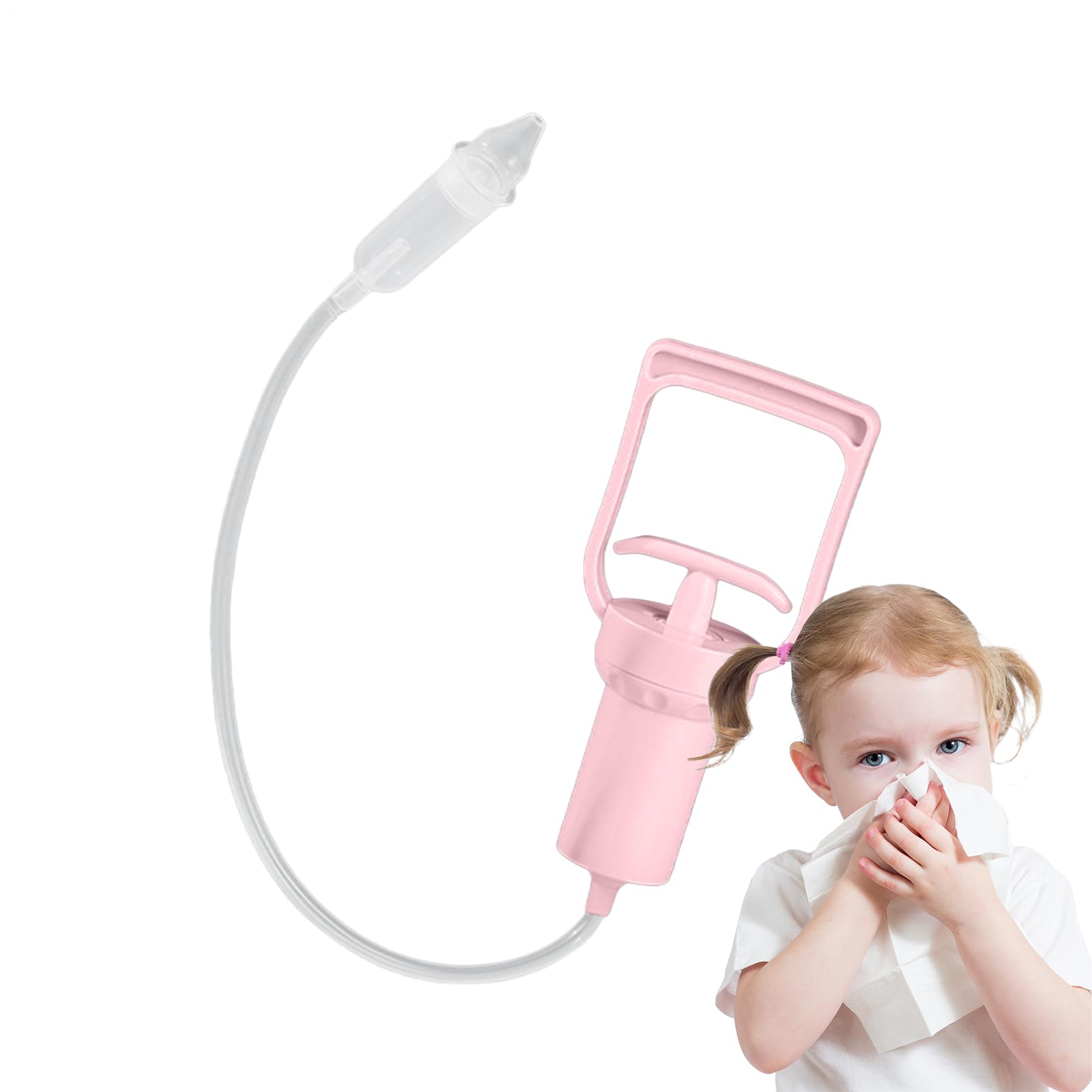 Aspirateur De Nez Pour Bébé, Nettoyeur De Nez Pour Bébé | Aspirateur Nasal Portable Avec Tireur De Main, Nettoyant De Morve À Vide Réutilisable, Forte Aspiration, Pour Les Adultes