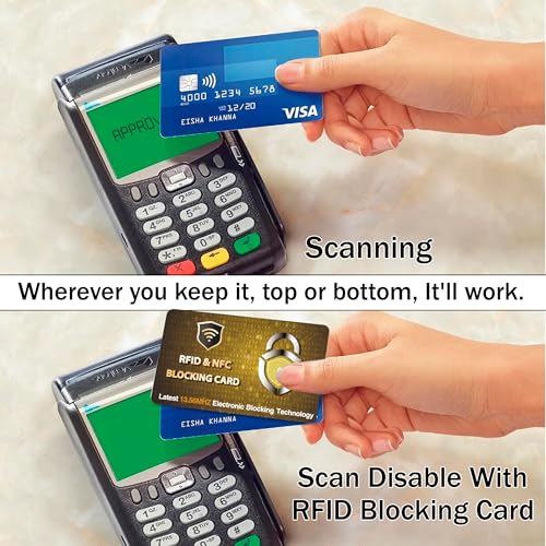 SaiTech IT 2 PK RFID Blocking Cards Protect Your Entire Wallet, Purse, and Cards from NFC Contactless Theft Wallet for Men & Women- PL Golden4