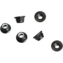 M5 Anodized Aluminium Flange serrated Nylon Insert Hex Locknut for RC model, multicopter 10pcs/pack Black