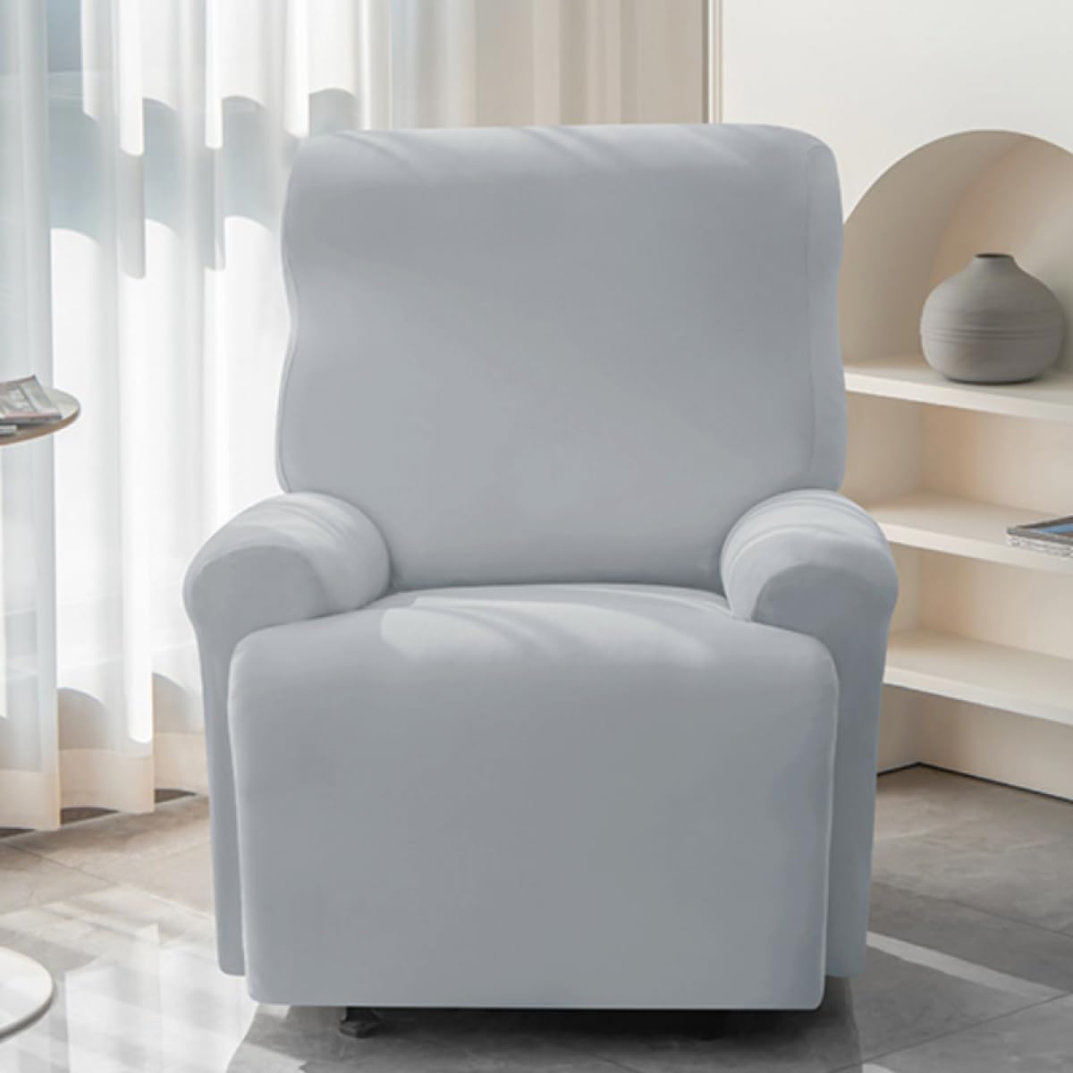 Chair Covers Armchair Covers Furniture Protector Anti-Slip Reclining Sofa Slipcover with Pocket Stretch Sofa Couch Chair Slipcovers Set Wingback Chair Slipcover 4 Pieces