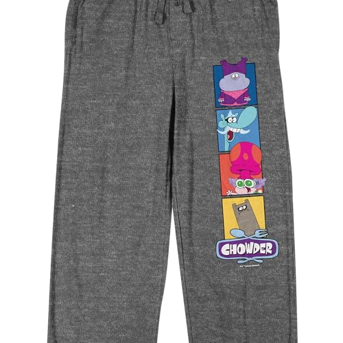 Bioworld Chowder Cast of Characters Men's Heather Gray Sleep Pants2