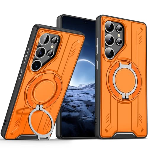 For Galaxy A35 �p �P�[�X MagSafe�Ή� 360°��]�X�^���h �c�����Ή� PC�f�� �ϏՌ� �M�����N�V�[A35 �J�o�[ �}�O�Z�[�t�Ή� �����O �X�^���h�@�\ �}�O�l�b�g���� ������ �S�ʕی� �Ռ��z�� ����~�� �J�����ی� �V���v�� 