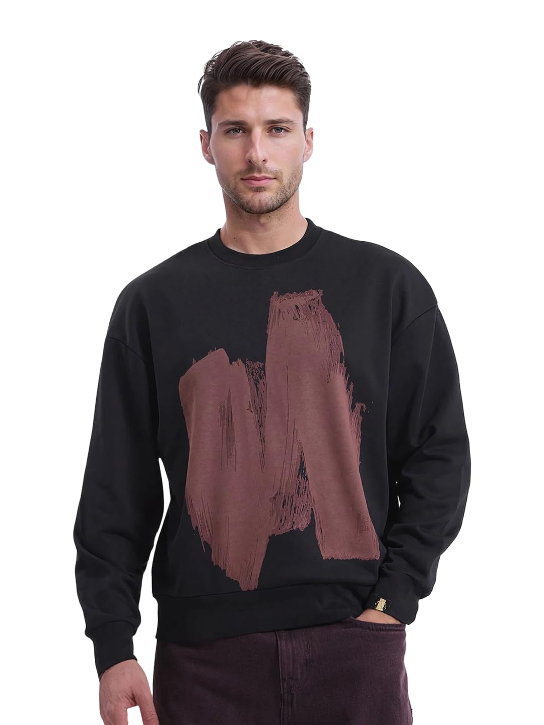 Boxy fit Abstract Print Sweatshirt-image-34