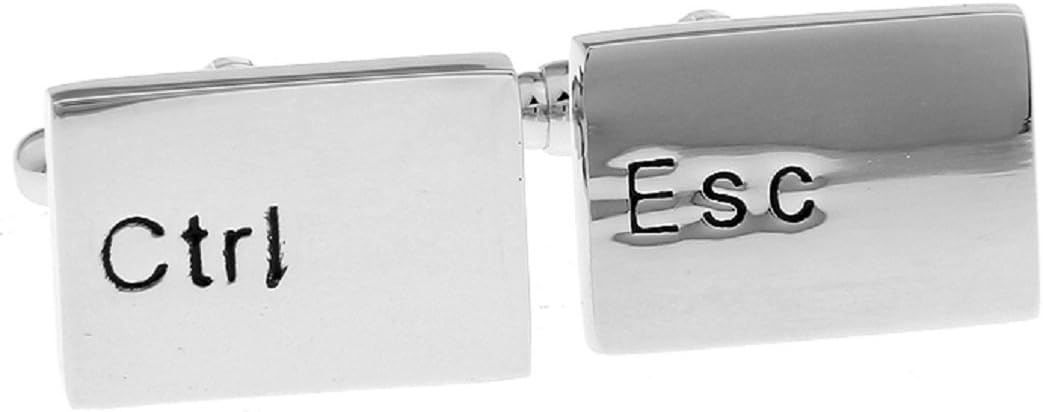 MRCUFF Control Escape IT PC Keys Computer Pair Cufflinks in Presentation Gift Box & Polishing Cloth