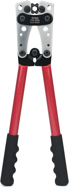iCrimp Battery Cable Lug Crimping Tool for Heavy Duty Copper Lugs, from 6-50mm², Ground Lug Cimper Tool