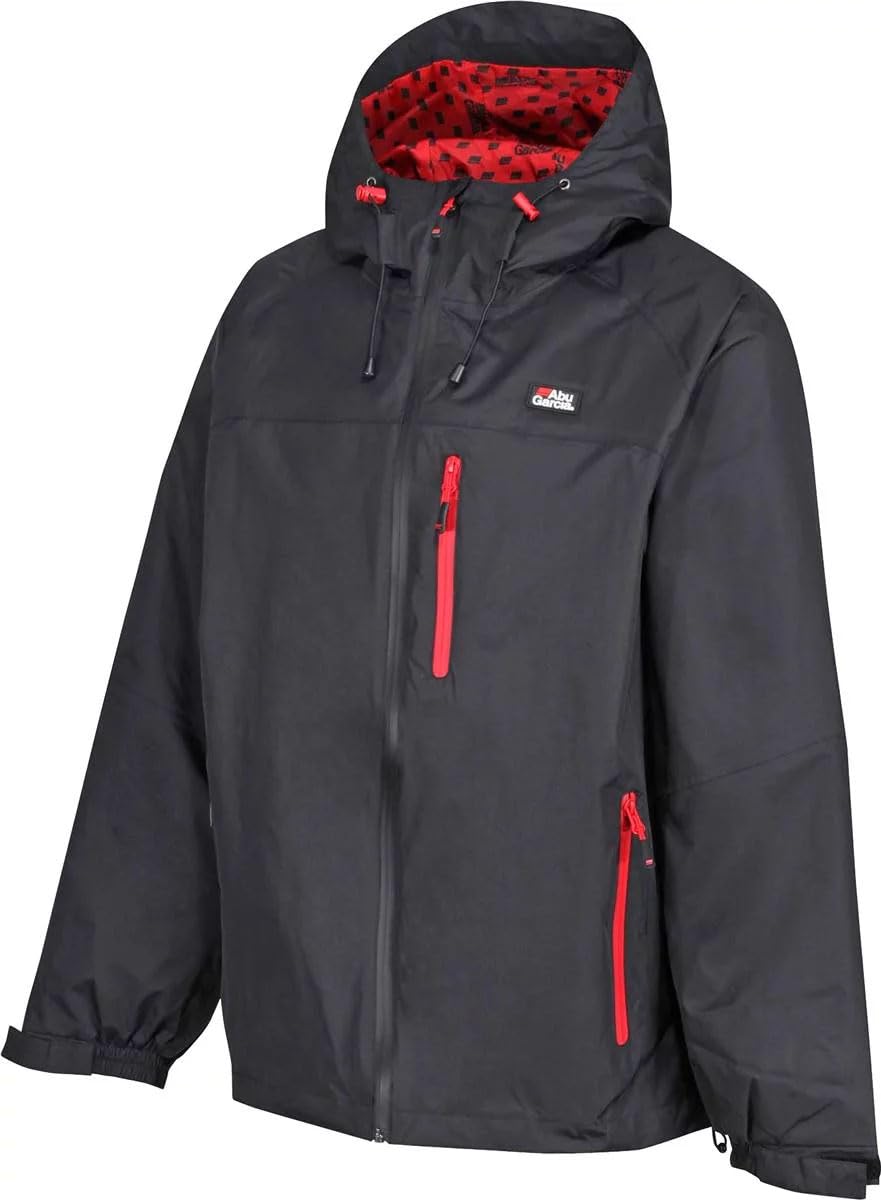 Abu Garcia Rainjacket - Regenjacke Angeljacke Wassersäule 5000mm Atmungsaktiv Anglerjacke (XL)