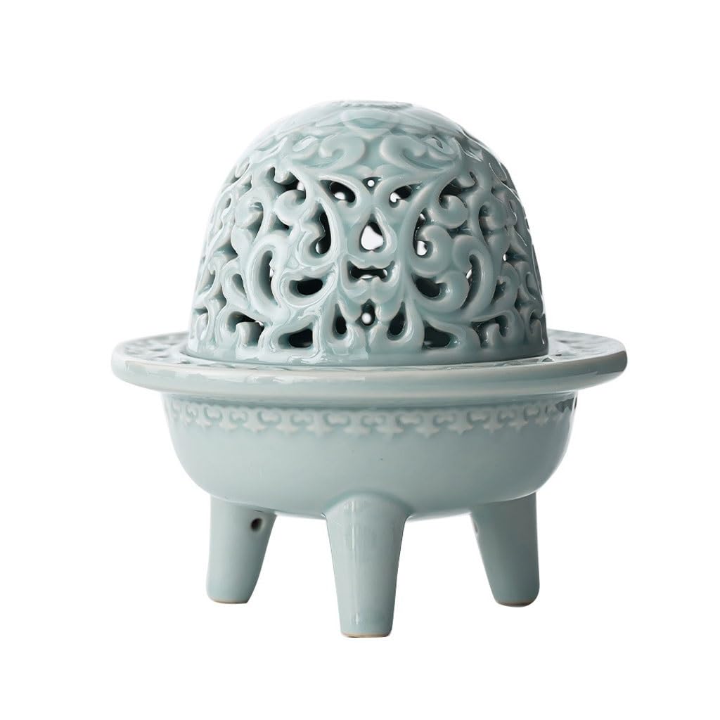 Retro Ceramic Household Indoor Kadzielnica do ceremonii herbacianej Sandałowiec Agarwood Ozdoby na biurko Kadzidło (A)