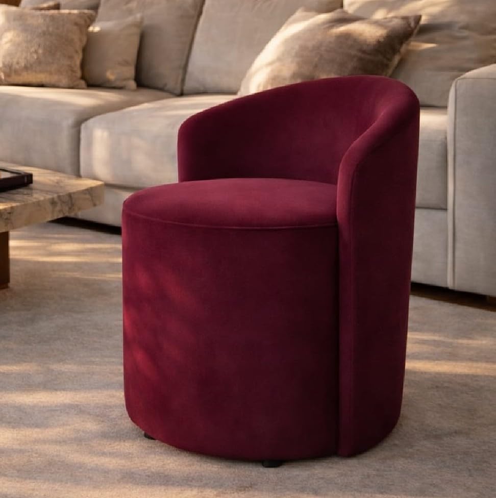 Image of Jaico Wood Seating mudda Puffy Stool Chair for Living Room, Dressing Table, Office, Home Decor, Ottoman pouffes, Sofa Type, and Large .Ottoman and Chair Combined into one