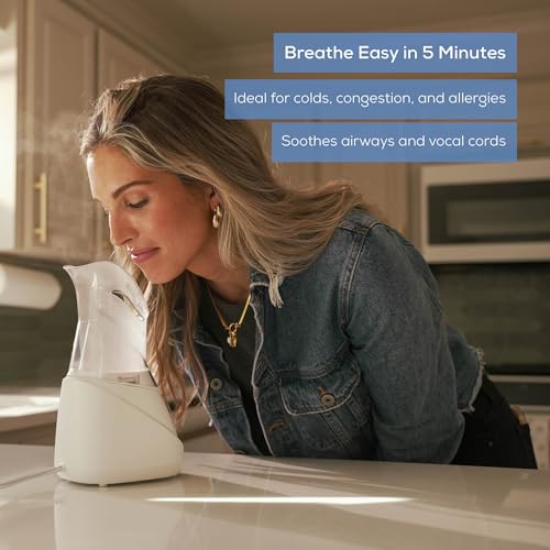 image for Beurer SI30 Steam Inhaler for Sinus Congestion & Allergies, Drug-Free,