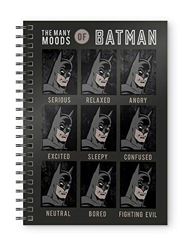 SD TOYS Batman Spiral Notebook Faces DC Universe Notebook A5 Comics, Adults Unisex, Multicoloured, 15 x 21