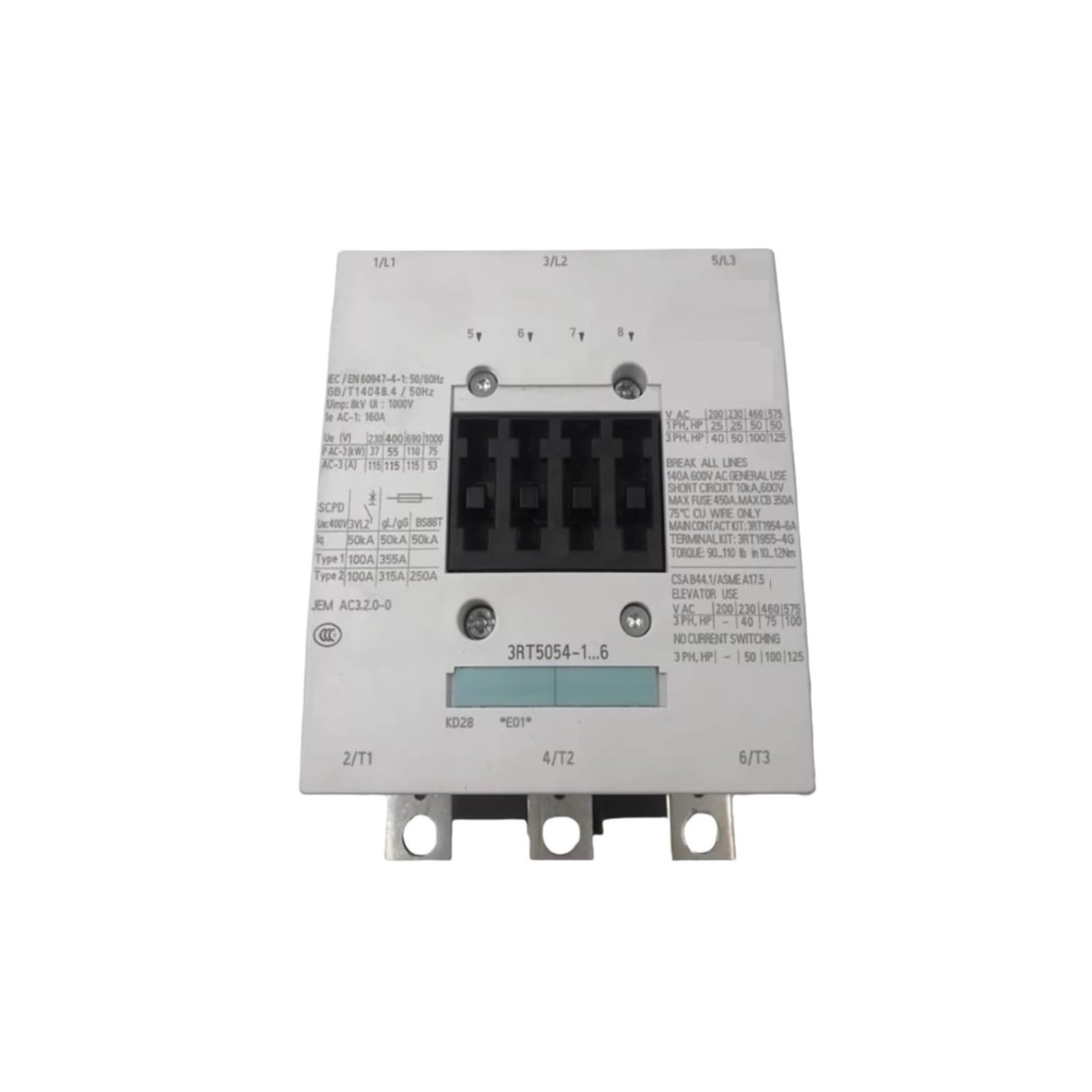 Contacteur AC 3RT5054-1AP36 contre arcs électriques pour protection machine