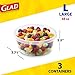 Glad Food Storage Containers - Big Bowl Container - 48 Ounce - 3 Containers