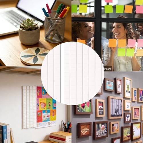 Klebeknete, 2 Packungen(192 Stück) – Wiederverwendbar Klebeknete, Doppelseitige Klebepunkte Zum Fixieren Von Postern, Bildern & Nagelkunst, Fotokleber Selbstklebend & Rückstandsfrei Ablösbar, Weiß