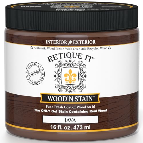 Retique It Wood'nStain - Liquid Wood Gel Stain Interior/Exterior (16 oz (Quart), Java)