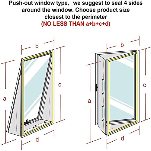 Fensterabdichtung für mobile Klimageräte, 500cm Fensterdichtung mit Flexibler Stoff Dichtung und ReiiVerschluss und Klebe Befestigung für Mobile Klimaanlagen, Einfache Installation