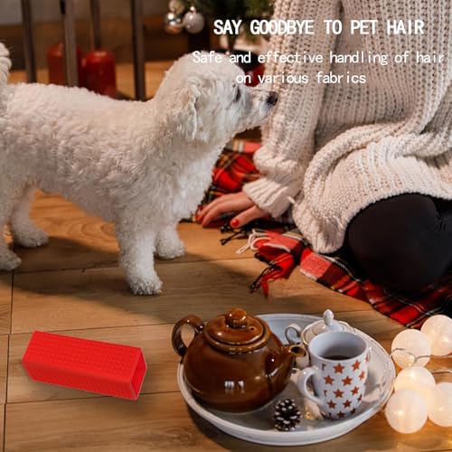 Image of 2pcs Pet Dog Cat Hair Remover, Pet Hair Removal Tool, Car Carpet Cleaner, Rubber Brush Roller, Dog Remover for car,Interior, Furniture, Sofa