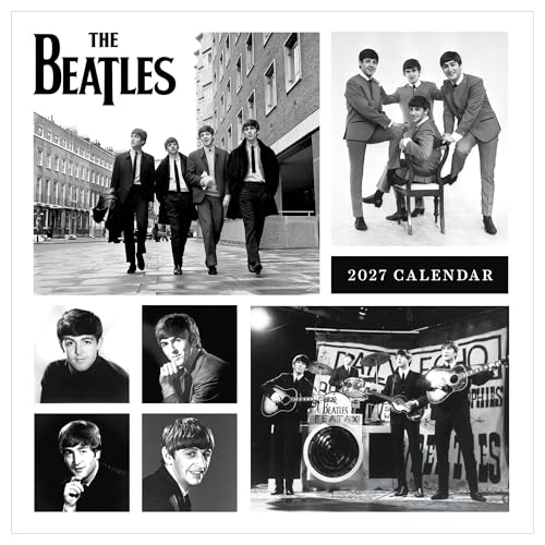 TF Publishing 2027 The Beatles: In Black & White Wall Calendar – 12 x 12 in - Les Beatles, Paul McCartney, John Lennon, RIngo Starr, George Harrison TF Publishing 2027 The Beatles: In Black & White Wall Calendar - 12 x 12 in
