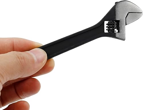 Miniatura 5 de 2 llaves ajustables de tamaño mini de 2.5 pulgadas + 4 pulgadas, llave inglesa ajustable pequeña negra, herramienta manual de reparación de llave de