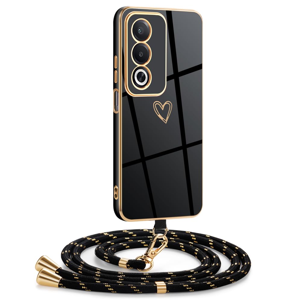Cover Antiurto Per Oppo A6 Pro (5G/4G) – Custodia In Silicone Morbido Con Effetto Glitter E Bordi Elettroplastificati (Blu Gradiente)