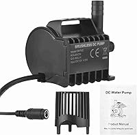 Vista 8 de Bomba de agua de CC de 12 V, mini bomba de agua sumergible de circulación de acuario con filtro de base de ventosa para pecera, estanque, acuario