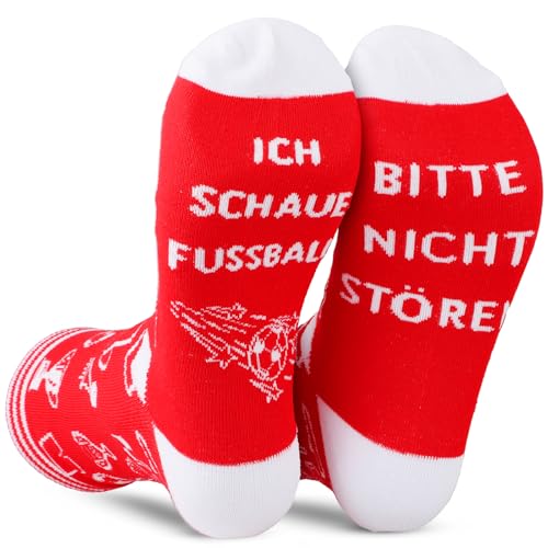 ZoeWei Lustige Fussball Socken für Männer österreich Fanartikel Bayern Fanartikel Geschenke für Herren Papa Fussball Geschenke Jungen Geburtstagsgeschenk für Männer Fußballliebhaber