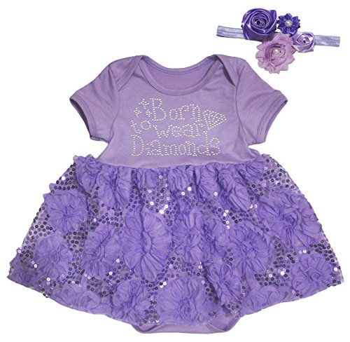 Body robe bébé fille violet pour habiller vos plus beaux moments