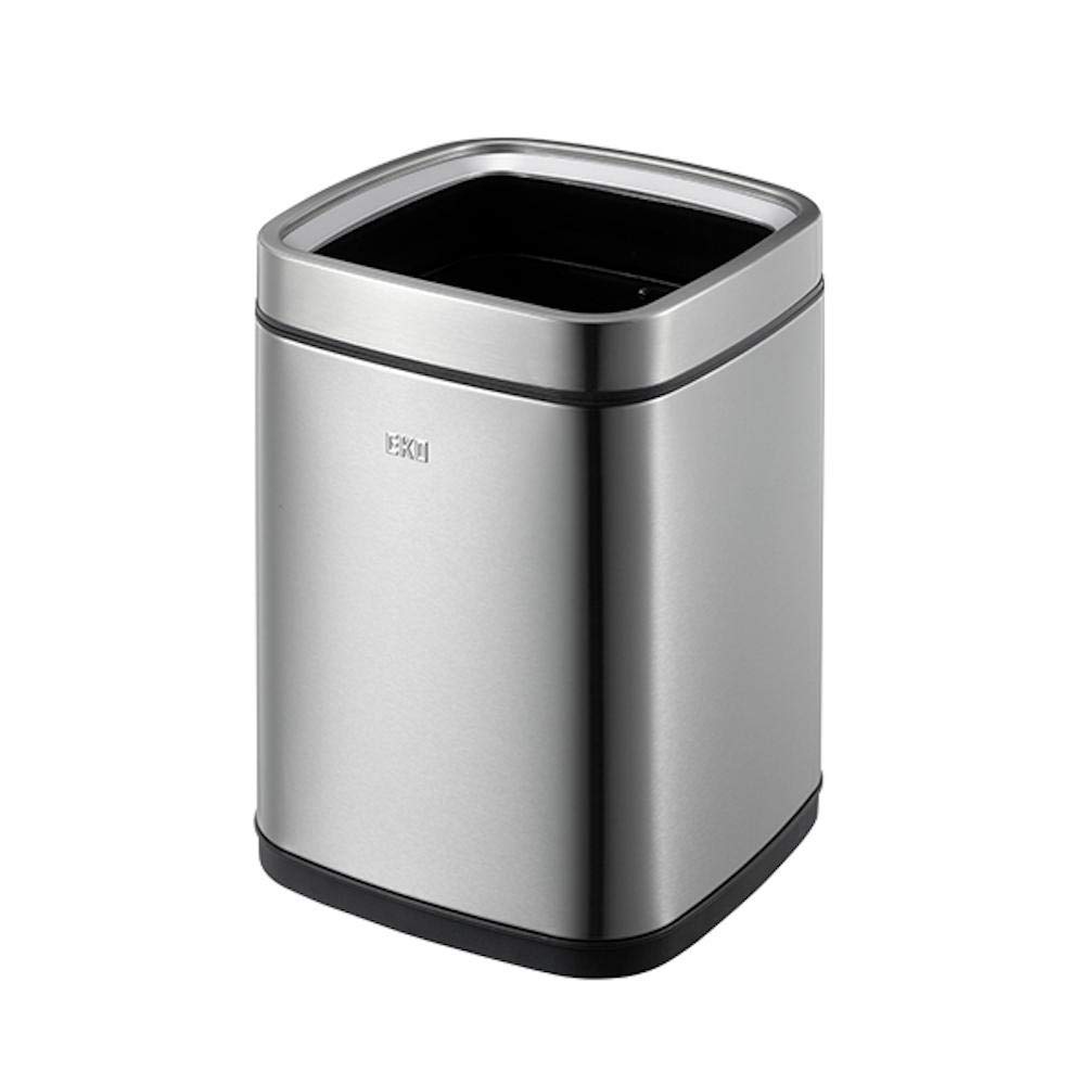 Open top Stainless steel LAGUNA TRASH BIN 12 Liter capacity-SILVER
