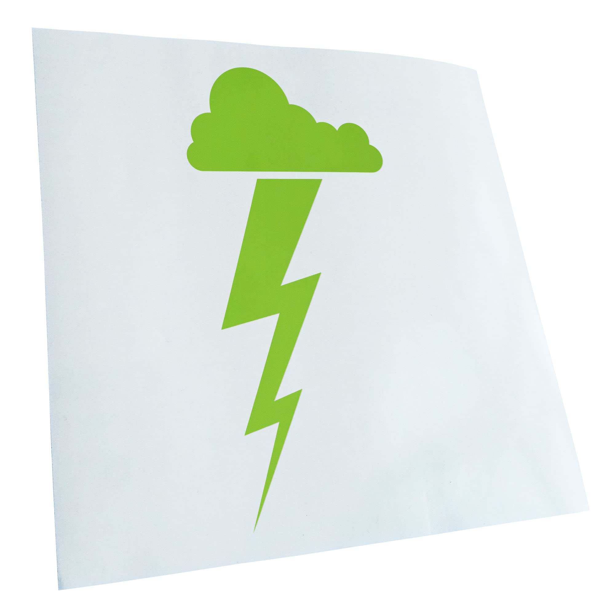 Kiwistar - Car Sticker - Green - 24 x 12 cm Thundercloud Lightning - Rear Window Car Sticker Weatherproof for Car Truck Moped Truck - Sticker Exterior Self-Adhesive Tuning Accessories for Window
