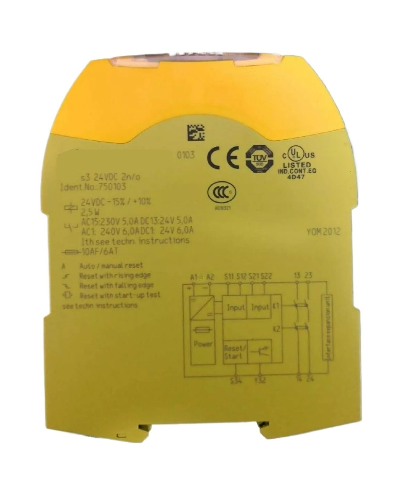 ZVQYSGIW 751109 Relay PNOZ S9 C 24VDC 3n/o 1n/c t 751109