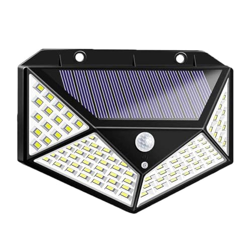 Image of Zyqviro Outdoor Waterproof Bright Solar Lights 100 LED Motion Sensor Security Lamp for Wall, Patio, Garden, Landscape, Deck, Shed, Lawn, Home Black Pack of 1