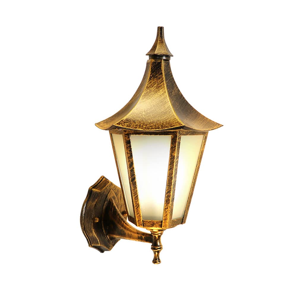 NHPJFDC European Vintage Outdoor Wall Lantern Light Fixture - Antique Bronze E27 Waterproof Sconce for Patio, Porch, and Garden