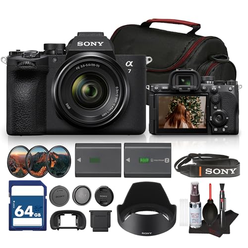 Sony a7 V Mirrorless Camera with 28-70mm Lens | Full-Frame E-Mount Sensor, Advanced Autofocus, & 4K Video Recording | for Photography & Hybrid Creators + 64GB Card + Battery + Bag