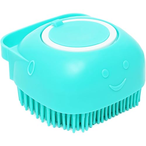 Dog Bath Brush With Soap Dispenser - Silicone Dog Scrubber For Bath Dogs Shampoo Brush Scrubber Dogs Soap Dispenser Exfoliating Shampoo Massage Brush