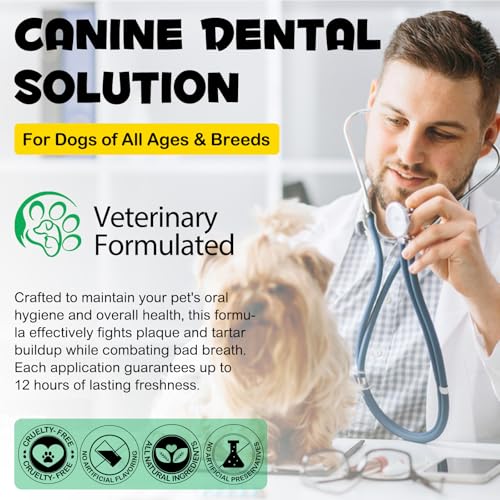 Onznoz Hunde Mundpflege Mundwasser, Dental Formula Wasserzusatz Für Hunde, Hundezahnreinigung, Unterstützung Der Mundhygiene, Bekämpft Zahnstein, Saubere Zähne, Frischer Atem (Mundspülung 237ml)