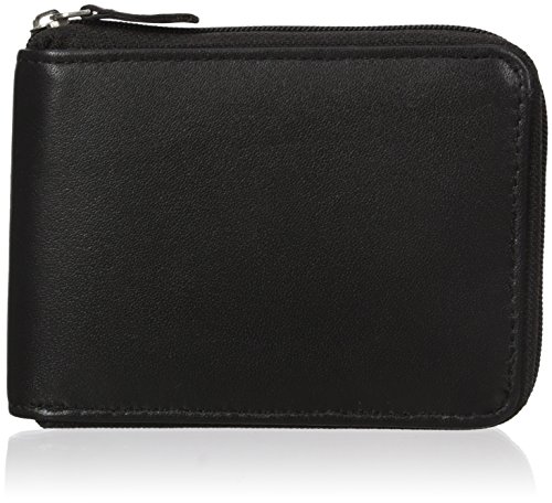 Buxton Men's Emblem Zip-around Billfold Wallet