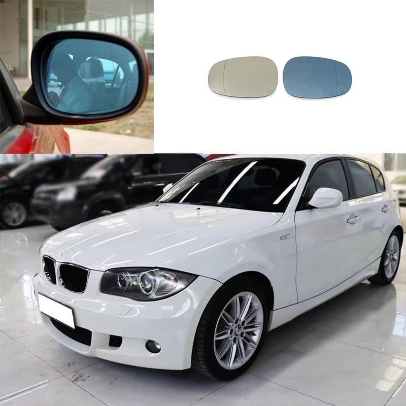 Espejo retrovisor lateral izquierdo de cristal azul premium gran angular para BMW E82 E88 2