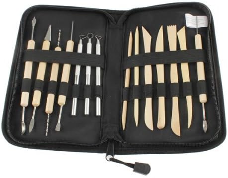 StarSide 14 Pcs Wooden Metal Pottery Sculpture Professional Clay Tool Kit