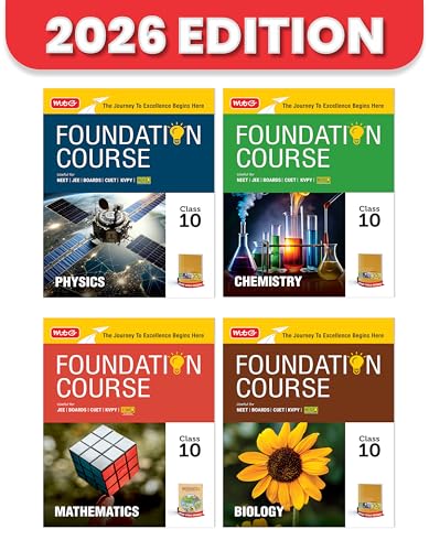 Image of MTG Foundation Course Class 10 Physics, Chemistry, Mathematics & Biology (Set of 4 Books) For NEET, IIT-JEE, CUET & Boards Exams (Edition 2026-2027)